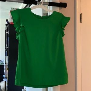 Shirt sleeve green blouse size 10